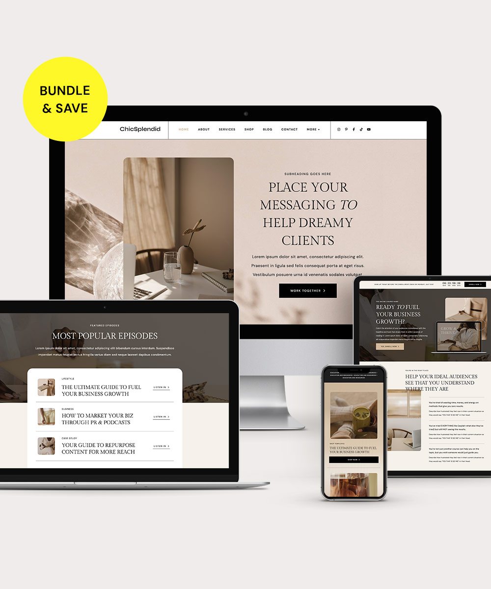 ChicSplendid All-in-One Bundle Templates