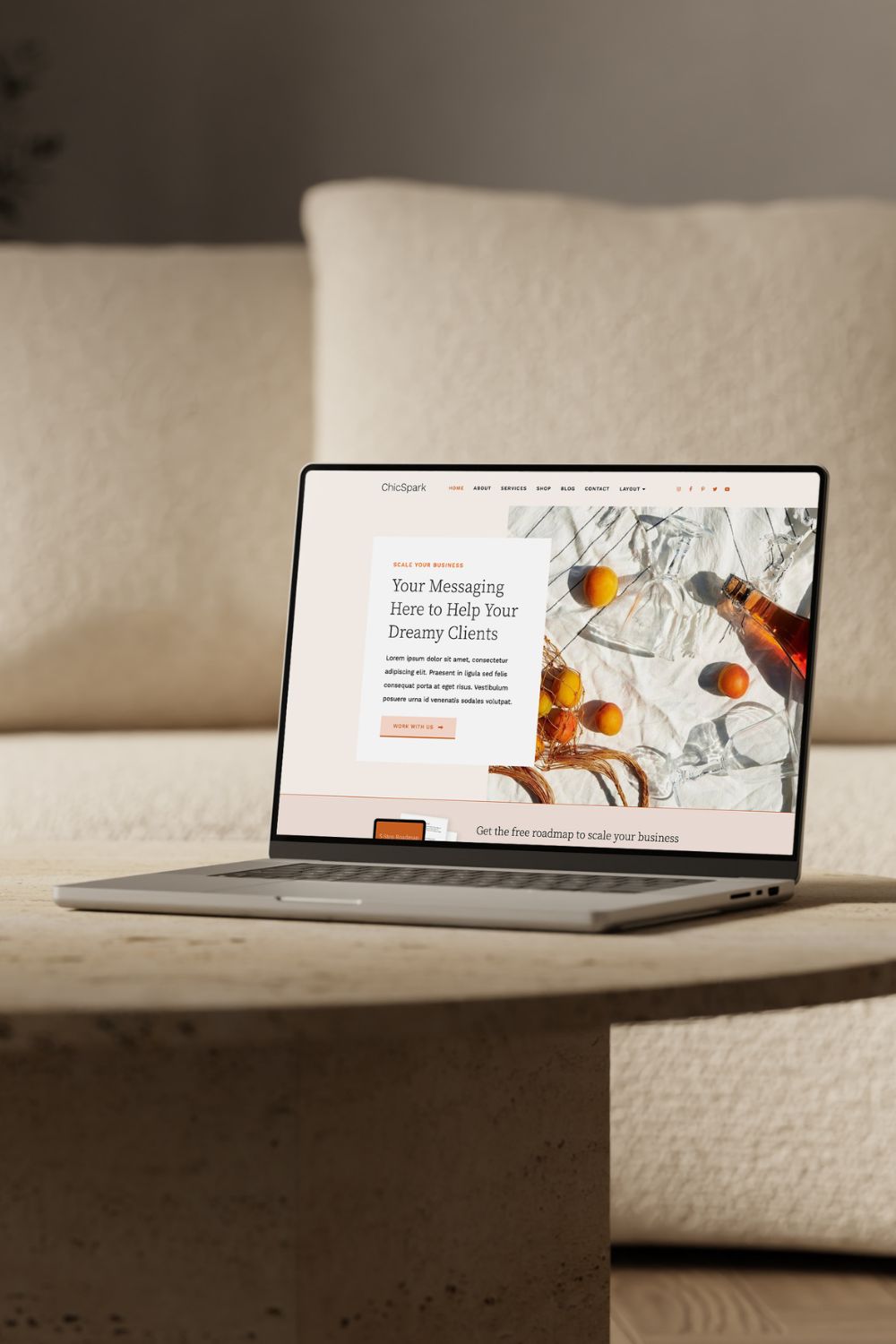 Mockup desktop ChicSpark WordPress Theme