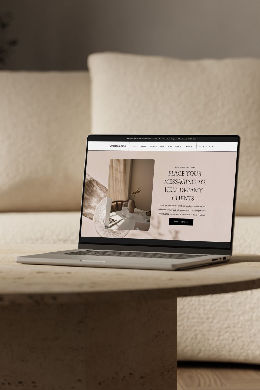 Mockup desktop ChicSplendid WordPress Theme